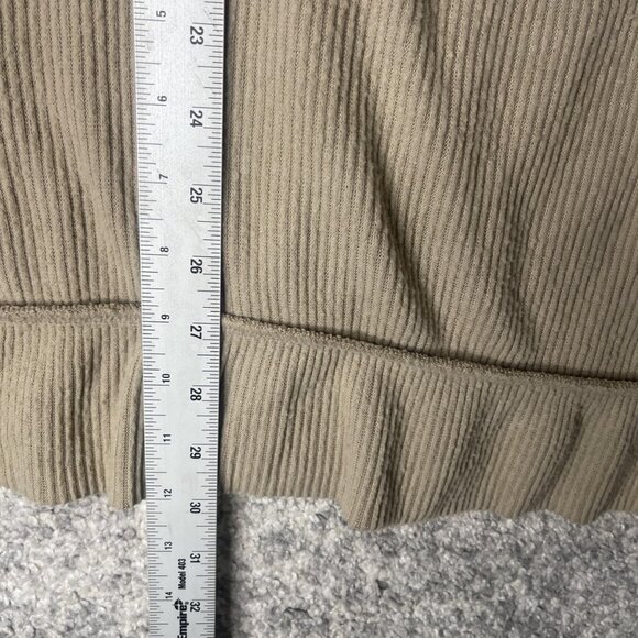 We The Free Sweater Womens Large Tan Oversized Ribbed Pullover Drop Shoulder Top - Picture 2 of 7